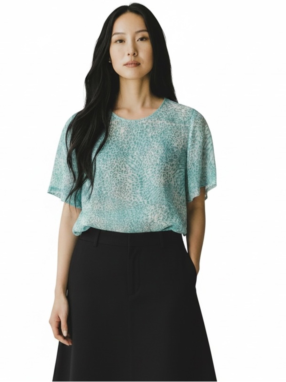 Yves Saint Laurent Vintage Silk Animal Print Blouse